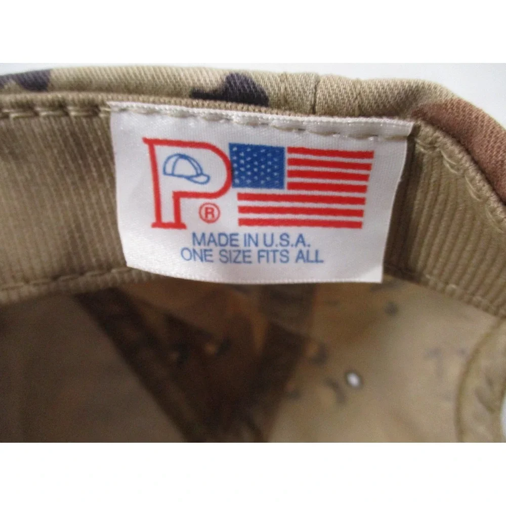 Vintage Operation Desert Storm Hat Mens Brown Camouflage Cap USA Made - One Size